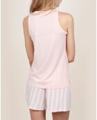 Roze klassieke gestreepte pyjama