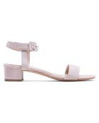 Pia Nude-Sandalen aus Veloursleder - 3 cm Absatz