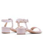 Pia Nude-Sandalen aus Veloursleder - 3 cm Absatz