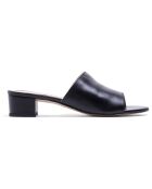 Mules en Cuir Love noires - Talon 3 cm