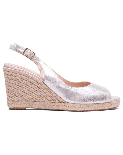 Peep-Toe 105776 Puderkeile, Absatz: 8 cm