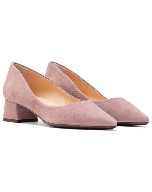 Manitas June de piel aterciopelada nude, tacón de 3 cm