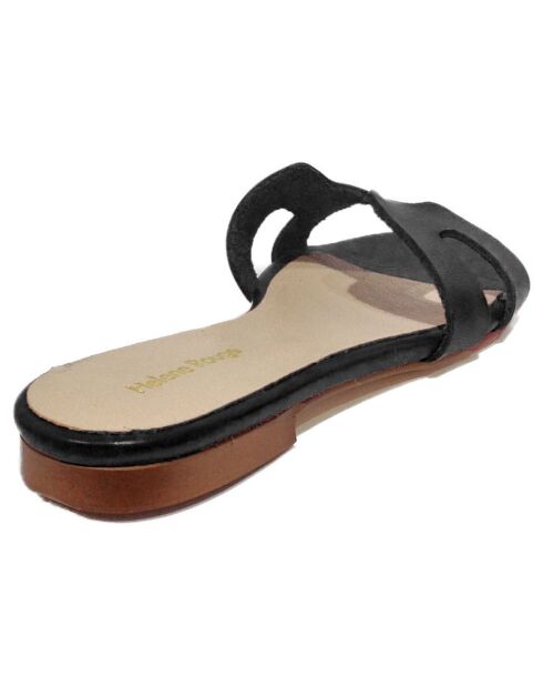 Mules en Cuir Diana noires