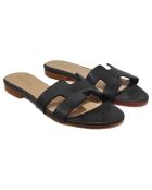 Sabot Diana in pelle nera