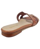 Mules Diana in pelle marrone