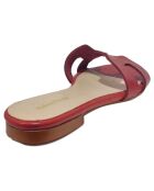 Pantoletten Diana Burgundy aus Leder