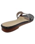 Schwarze Pantoletten Diane aus Leder