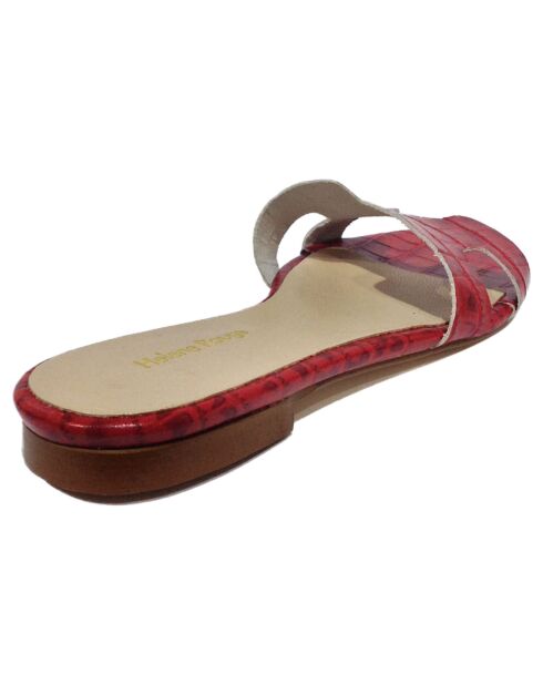 Mules en Cuir Diane rouges