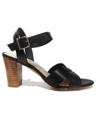 Sandali Eve in pelle nera - Tacco 7 cm