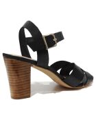 Sandali Eve in pelle nera - Tacco 7 cm