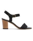 Sandalias Margaux de piel negra - Tacón 7 cm