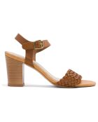 Sandali Margaux in pelle marrone - Tacco 7 cm
