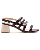 Schwarze Ledersandalen Marie — 5,5 cm Absatz