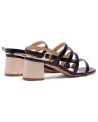 Schwarze Ledersandalen Marie — 5,5 cm Absatz