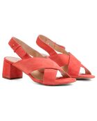 Sandali Clara in pelle color salmone - tacco 5,5 cm