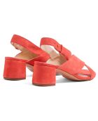 Sandali Clara in pelle color salmone - tacco 5,5 cm