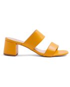 Gelbe Jeanne Lederpantolette mit 5,5 cm Absatz