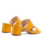 Gelbe Jeanne Lederpantolette mit 5,5 cm Absatz