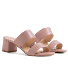 Mules en Cuir Jeanne nude - Talon 5.5 cm