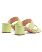 Pantolette Jeanne aus grünem Samt aus Veloursleder — 5,5 cm Absatz