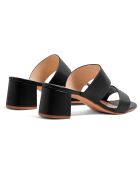 Sabot Jeanne in pelle nera - tacco 5,5 cm