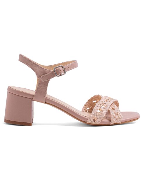 Sandales en Cuir Ella nude - Talon 5.5 cm