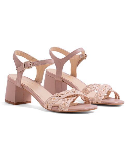 Sandales en Cuir Ella nude - Talon 5.5 cm