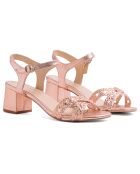 Sandales en Cuir Ella rose métallisé - Talon 5.5 cm