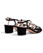 Sandales en Velours de Cuir Sia noires - Talon 5 cm