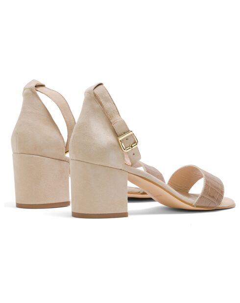 Sandali Uma in pelle beige - tacco 6,5 cm
