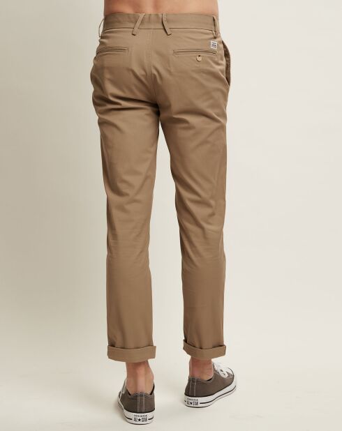 Beigefarbene Skinny-Hose Arthur