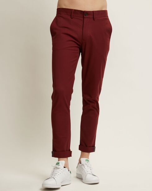 Pantalon Skinny Arthur bordeaux