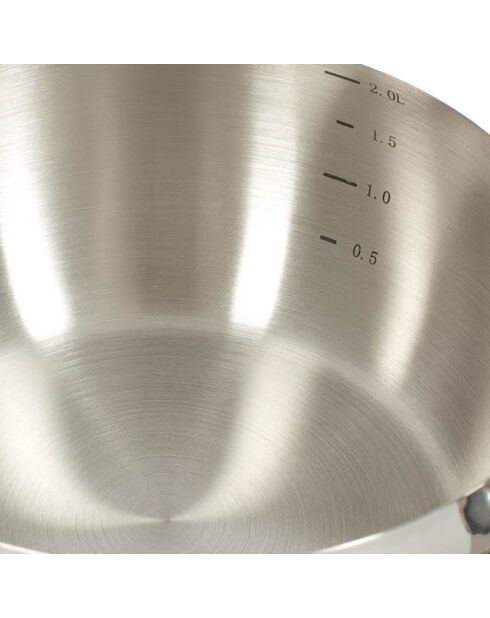 4 Casseroles induction argentées - D.14/16/18/20 cm