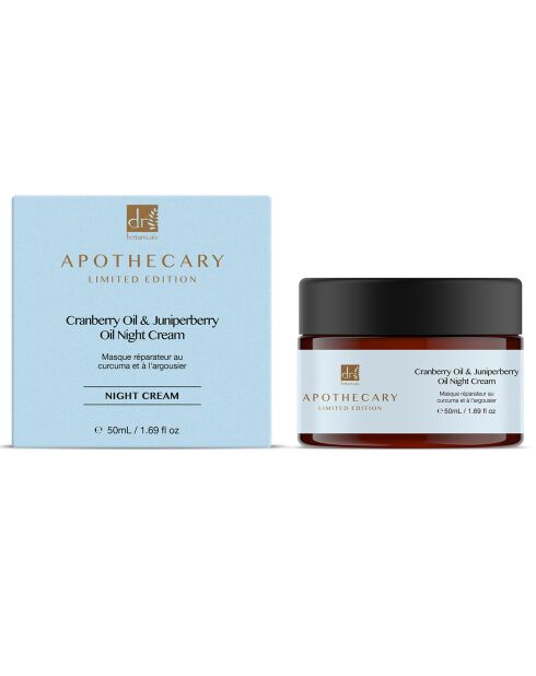 Masque de nuit régénérateur à l'huile de canneberges et huile de baies de genièvre - 50 ml