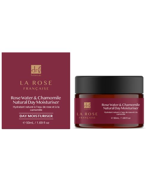 Crème de jour pour le visage à la rose française  - 50 ml