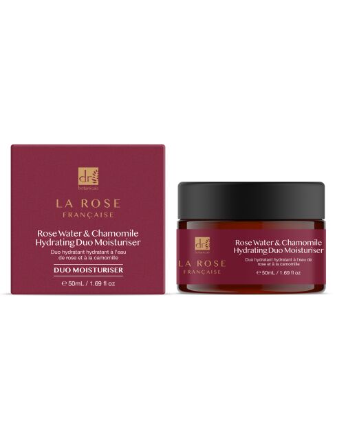 Crème duo de jour et nuit 2-en-1 pour le visage à la rose française  - 50 ml