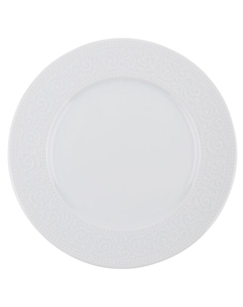 Set de vajilla de porcelana blanca - 24 piezas