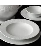 Service de table en Porcelaine blanc - 24 pièces