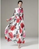 Robe Alejandra blanc/multicolore
