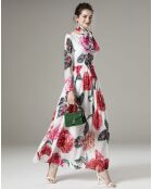 Robe Alejandra blanc/multicolore
