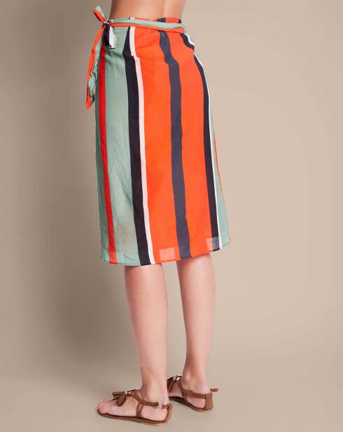 Jupe Erine rouge/noir/vert
