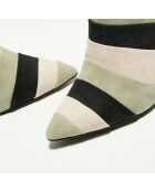 Sandales en Velours de Cuir Pacey vert pâle - Talon 10.5 cm