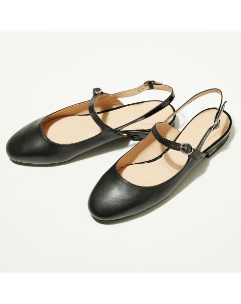 Slingback en Cuir Berenice noires