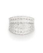 Bague Corselet Diamants 0.332 ct or blanc