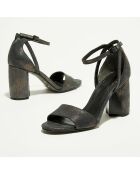 Sandales en Cuir Lucca noires - Talon 8.5 cm