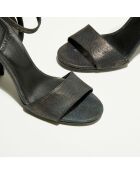 Sandales en Cuir Lucca noires - Talon 8.5 cm