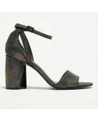 Sandales en Cuir Lucca noires - Talon 8.5 cm