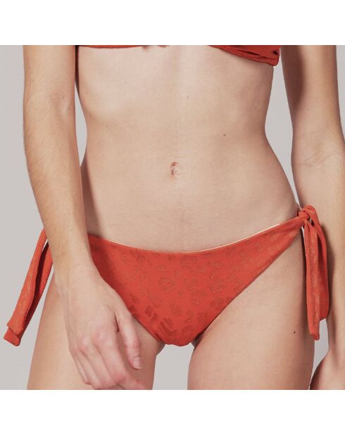 Bas de Maillot réversible Dune ocre/léopard