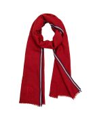 Étole Jazzy en Coton rouge - 70x210 cm