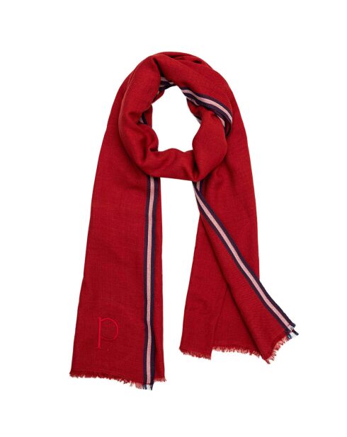 Étole Jazzy en Coton rouge - 70x210 cm